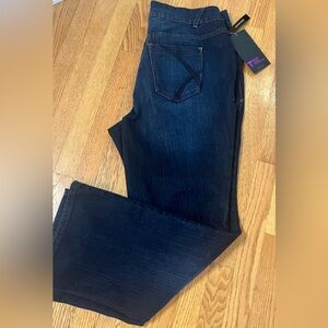 Lane Bryant Deep Indigo Blue 18A Boot Cut Jeans T3 Tighter Tummy Technology